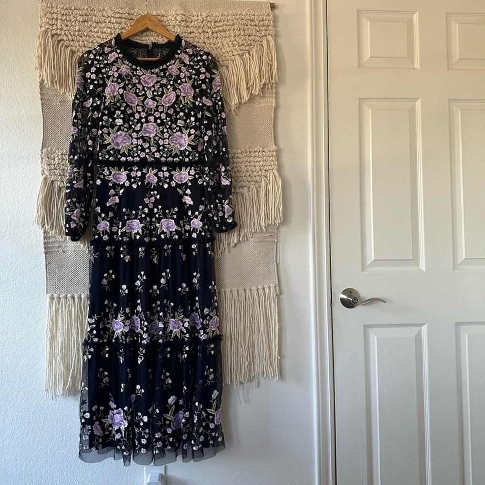 Mac Duggal Embroidered Tiered Dress